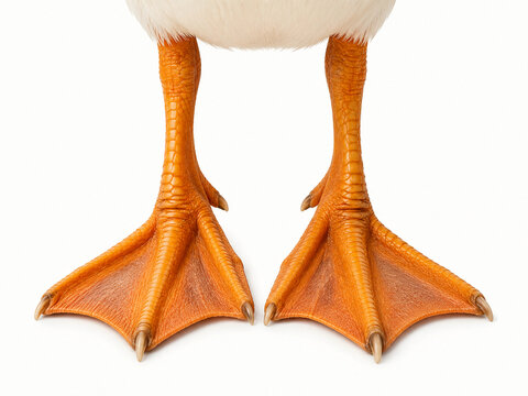 Duck Feet Isolated on White Background