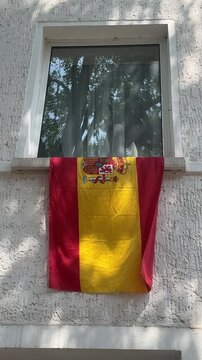 Spanish flag in the window