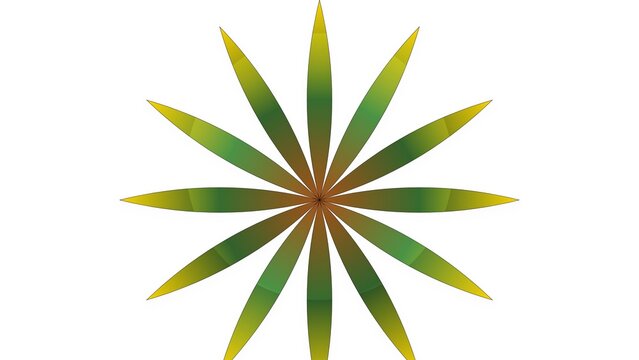 Ethereal symmetrical subtropical palm heart macro sculpture