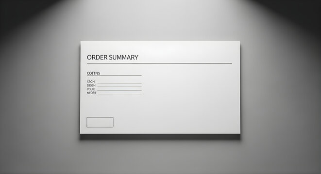 Blank Document or Report With Realistic Lighting Effects Against A Plain Gray Background