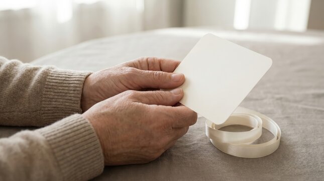 Hands Holding Card for World Lungs Day Awareness