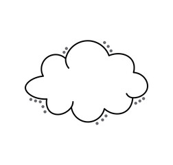 Obraz premium Comic conversation cloud outline icon