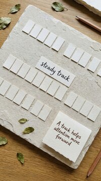 Steady Track Cards Showing Progress for Low Attention Span Individuals