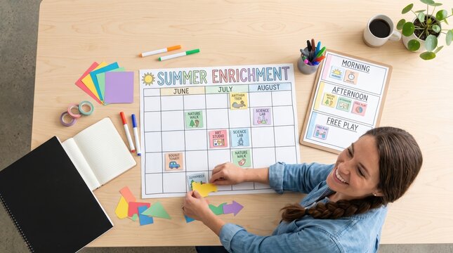 Summer Childcare, Camps & Activity Schedules Calendar Planning