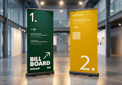 Roll Up Banner Stand Mockup