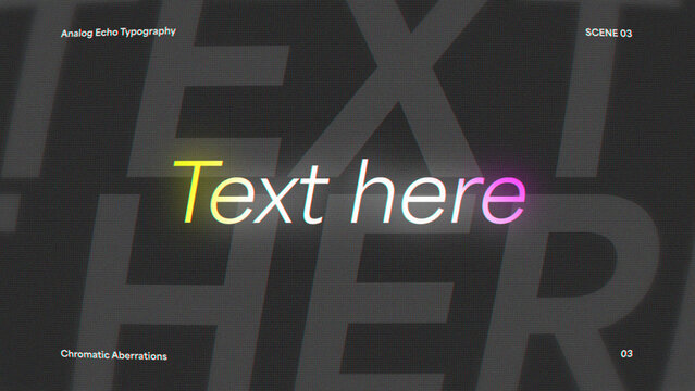 Gradient Echo Typography - Professional repeating gradient text animation with colorful analog echoes for creative promos, fashion edits and title sequences