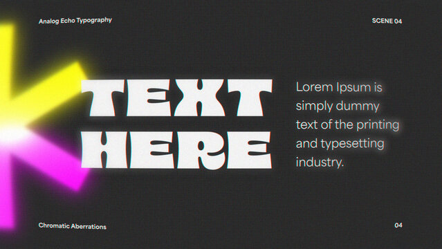 Neon Abstract Title Layout - Professional neon typography layout with abstract glowing shapes for music videos, promos and retro-futuristic intros