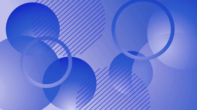 Abstract background with overlapping circles and diagonal lines modern geometric design with soft gradients animation