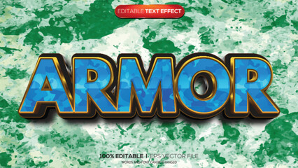 Obraz premium 3d text effect armor theme