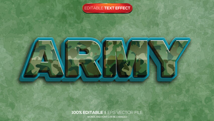 Obraz premium 3d text effect army theme