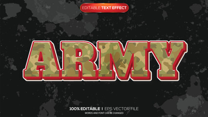 Obraz premium 3d text effect army theme