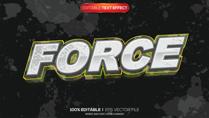 Obraz premium 3d text effect force theme