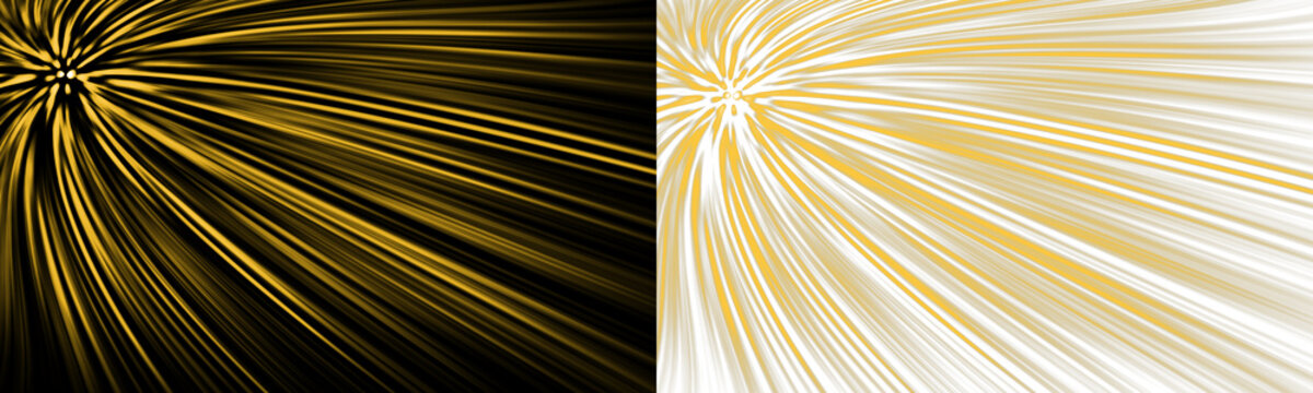 Rays Emanating From a Central Point with a Golden Glow on a Transparent Background Featuring Light, Radiant, Shine with Beam