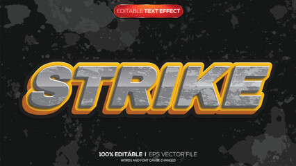 Fototapeta premium 3d text effect strike theme