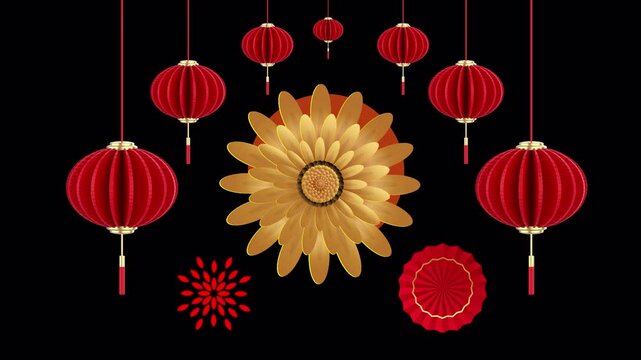 Chinese new year abstract background with lantern