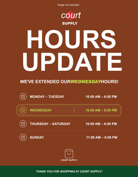 Event Release Calendar Poster with Event Schedule