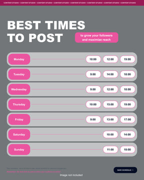 Event Release Calendar Poster with Event Schedule