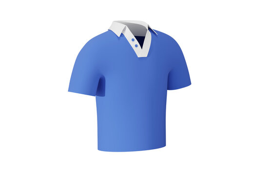 Golf polo shirt 3d icon. Golf apparel, sportswear and athletic clothing concept. Isolated 3D object.