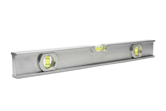 Aluminum spirit level tool for precise alignment.