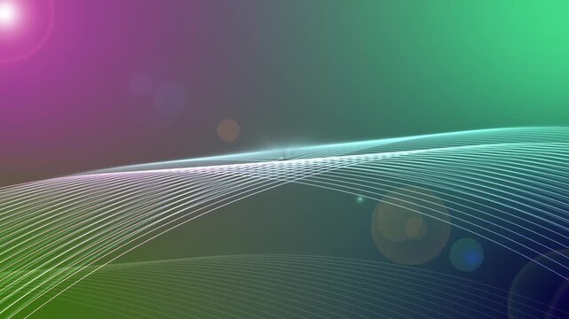 Abstract flowing light wave background animation