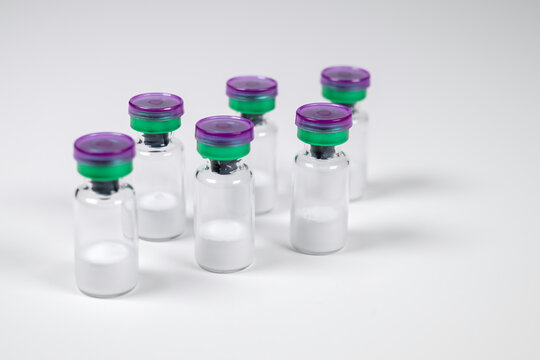 Peptide vials and syringe. 