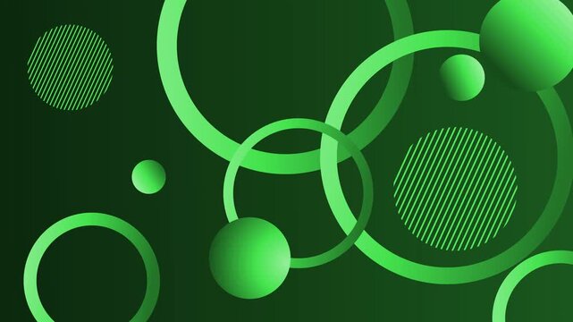 Abstract geometric rings on gradient background animation