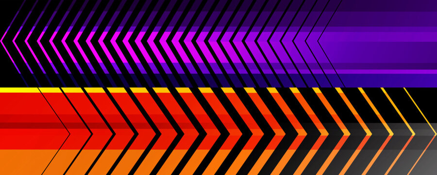 Abstract Chevron Lines with Transition Effect. Modern Geometric Color zigzag lines halftone pattern for creative graphic design. Vector illustration.