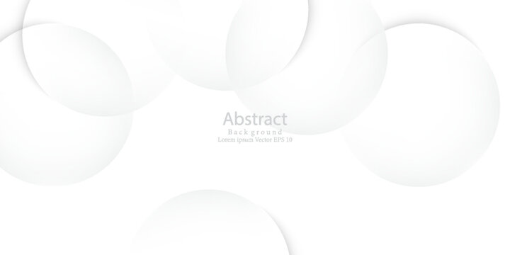 Abstract White Overlapping Circles Background Design