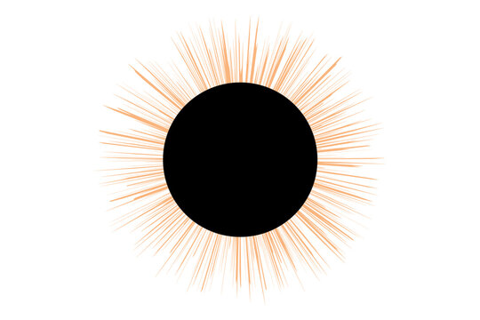 solar eclipse icon flat design graphic symbol