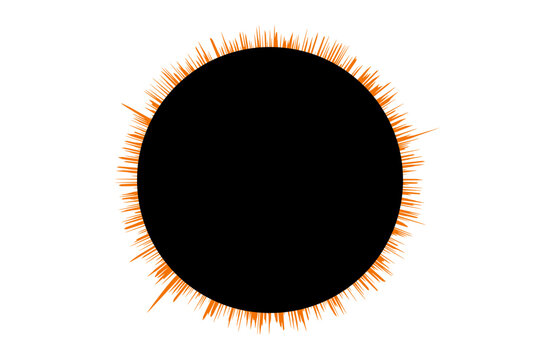 solar eclipse icon flat design graphic symbol