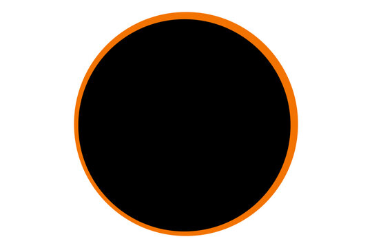 annular solar eclipse icon flat design graphic symbol