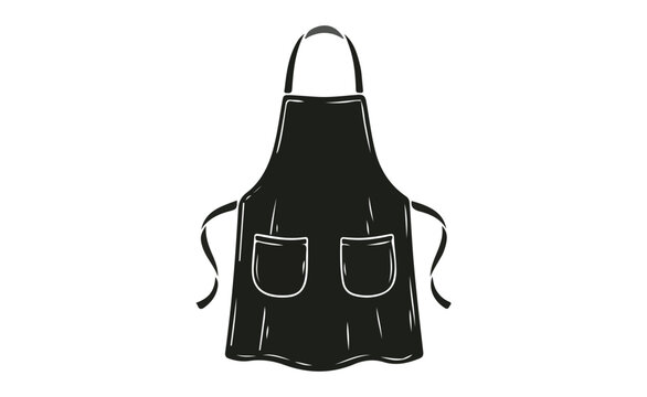 chef hat, chef, hat, toque, scarf, neckerchief, silhouette, icon, vector, illustration, restaurant, kitchen, cooking, cook, bakery, baker, food, headwear, uniform, black, white background, isolated, c