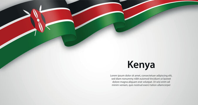 Kenya Flag Waving Graphic Design
