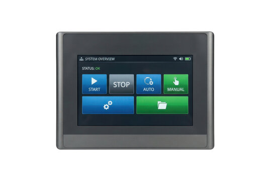 Industrial touchscreen HMI panel for machine control