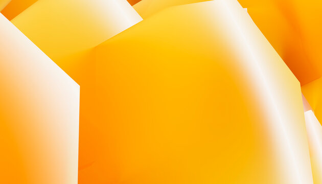 Bright abstract digital illustration with smooth orange curved shapes