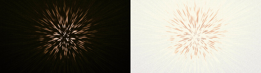 Fototapeta premium Golden light burst explosion hyperspace speed effect overlay PNG , isolated on transparent background