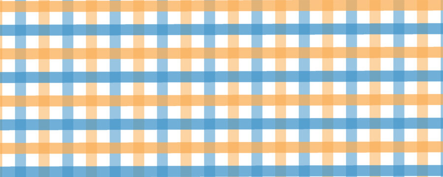 Yellow and Light Blue Gingham pattern. Texture from rhombus/squares for - plaid, tablecloths, clothes, shirts, dresses, paper, bedding, blankets, quilts and other textile products. Vector EPS 10