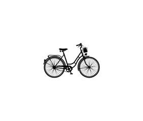 Fototapeta premium Modern Black City Bike Vector Illustration