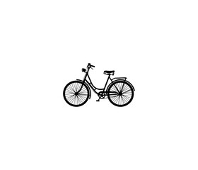 Fototapeta premium Classic Black City Bike Vector Illustration