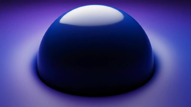 Abstract blue and purple gradient animation showcasing a depth inversion illusion resembling a deep circular hole or void with smooth transitions and soft light effects.