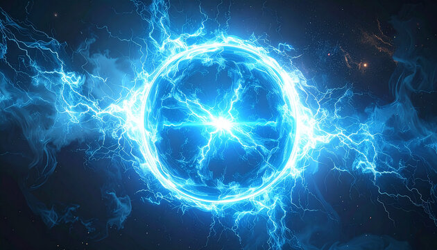 青白いプラズマと稲妻が躍動するエネルギーオーラ素材
Dynamic blue white plasma energy aura with lightning effect