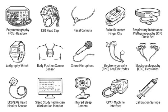 Medical devices for sleep study and monitoring: tools and sensors for comprehensive analysis.