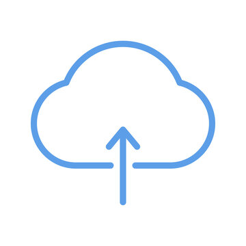 Outlined cloud upload