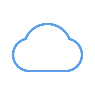 Outlined blue cloud