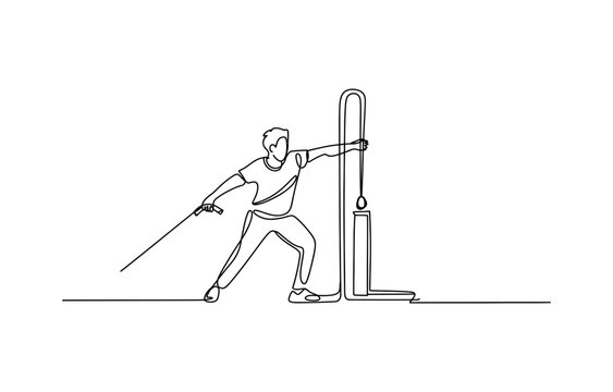 Man doing cable lat pulldown exercise in gym