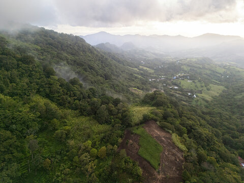 Rural mountain green hill background