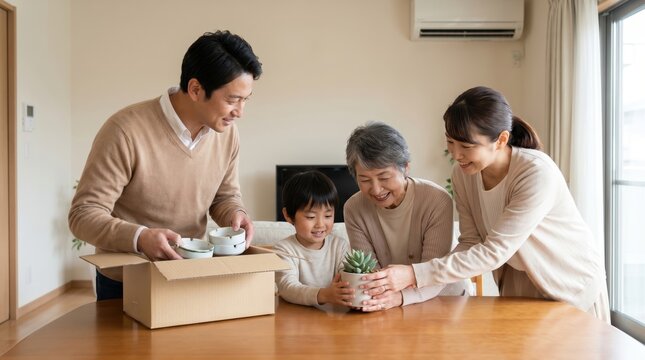 Family Unpacking New Home for World Lungs Day