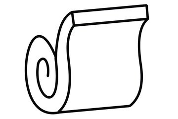 Obraz premium Rolled towels icon vector. Roll icon. Insulation material rolling, carpet roll icon.