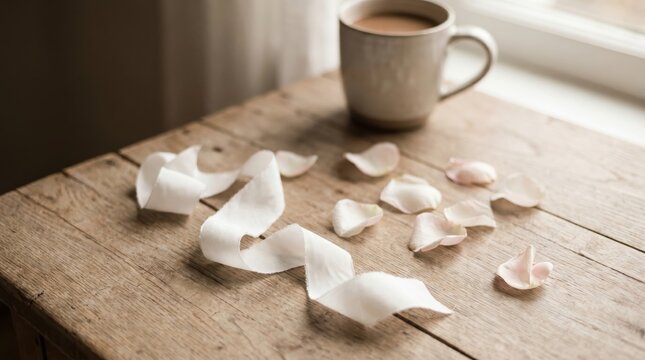 World Lungs Day: Gentle Ribbon and Rose Petals with Warm Tea