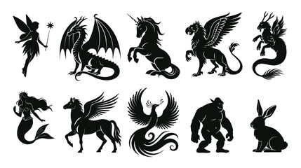 Fototapeta premium Creature vector illustration of fantasy monsters